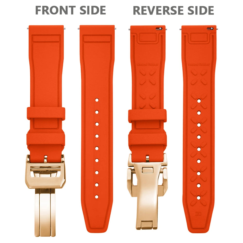FKM Rubber Strap for IWC Big Pilot Mark Portugieser TOP GUN 20mm21mm 22mm Quick Release Strap Diving Sport Butterfly Buckle Band