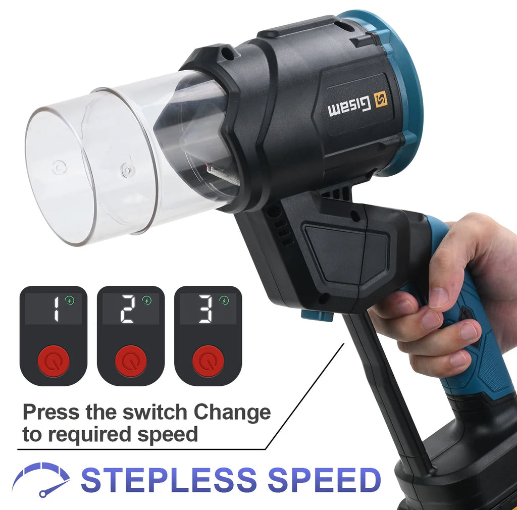 Gisam 35000RPM Brushless Electric Air Blower 2in1 Turbo Blower Fan Leaf Dust Snow Blowing Clean Tool For Makita 18V Battery Pin