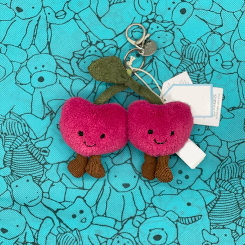 Muffin Plush Toy, Mini Cherry Charm, Jellyfish Plush Toy, Watermelon, Sunflower, JC Sour Pickle Bag Charm