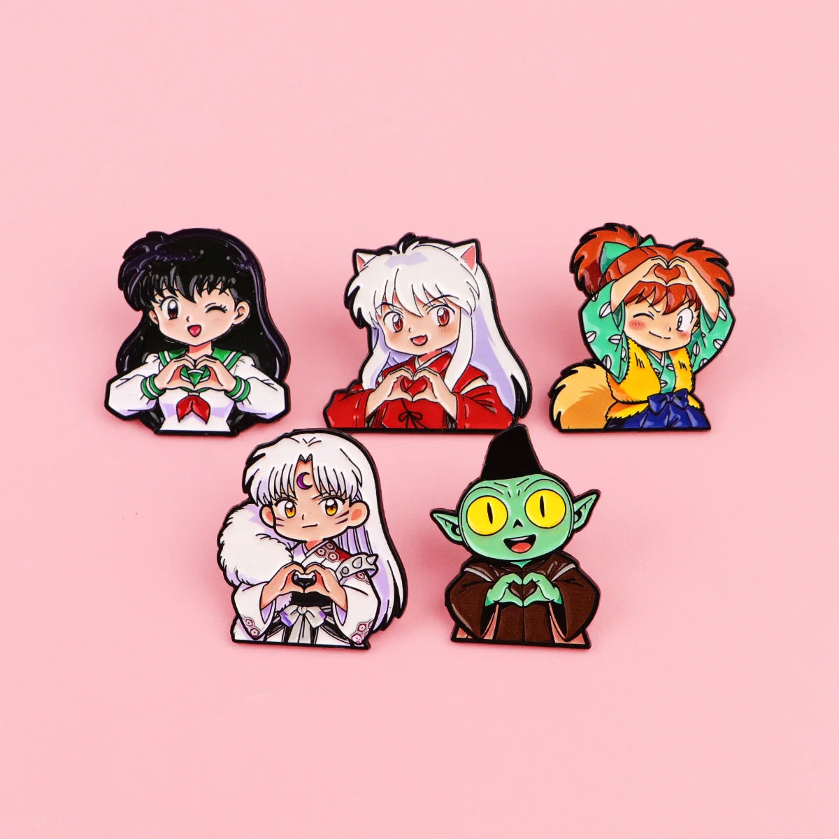5pcs/set Magical Love Comics Enamel Pins Manga Metal Brooch Backpack Hat Bag Collar Lapel Badges Fashion Jewelry Collection Gift