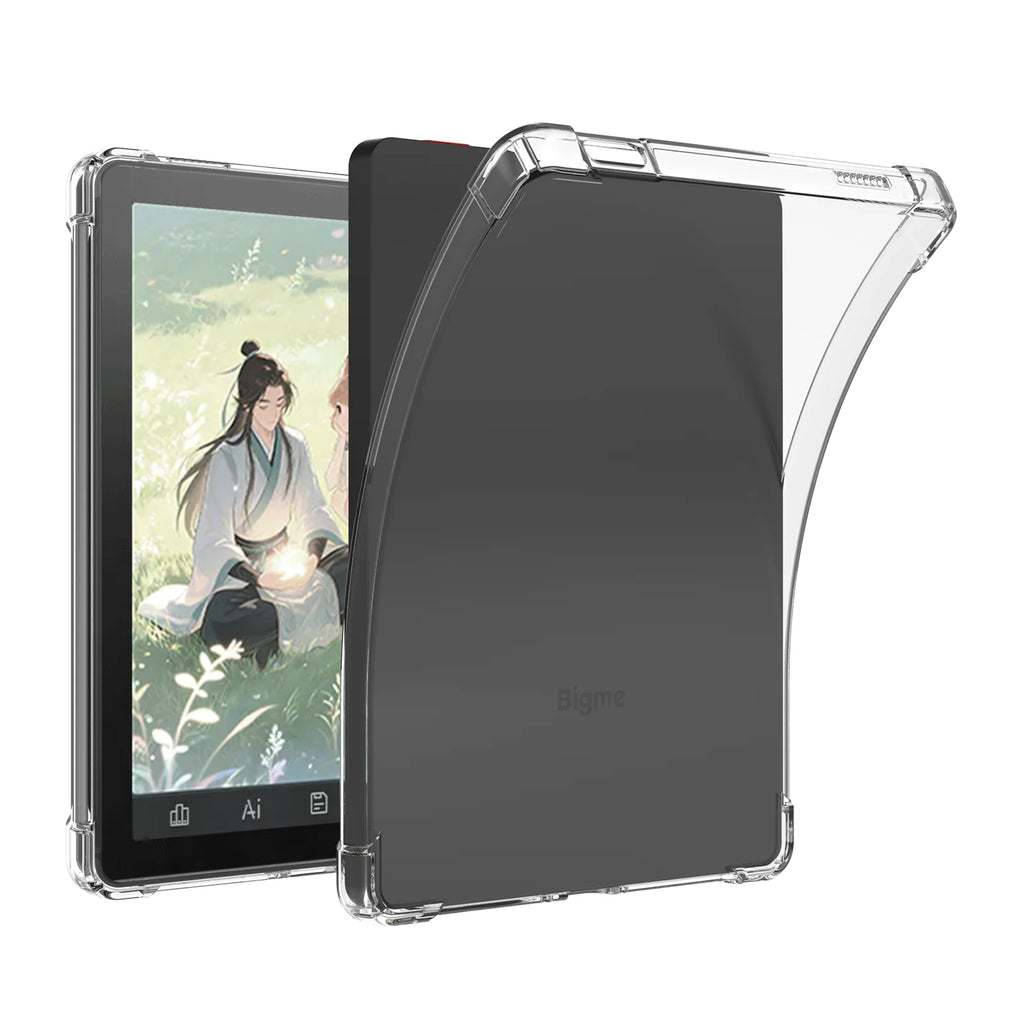 Clear Case for Bigme B6 eReader | Slim & Lightweight | Anti-Slip & Scratch Resistant | TPU Transparent Flexible Soft Back Cover