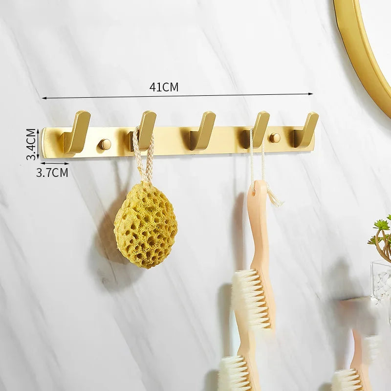Bathroom accessories: brushed golden corner rack, towel rack, bathroom storage rack, bathroom hardware pendant bath accessories