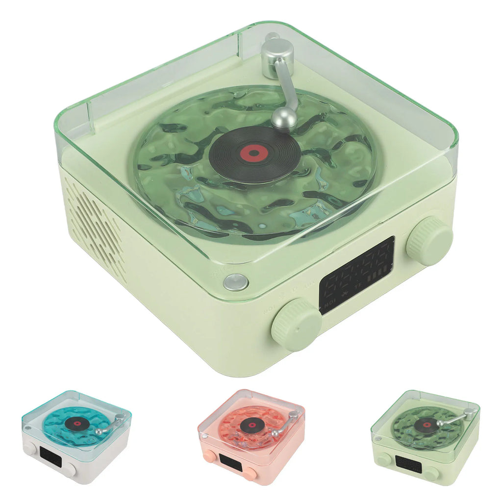 Record Player  Speaker Stereo Sound Multifunction Support Memory Card Portable Bluetooth Speaker for Living Room