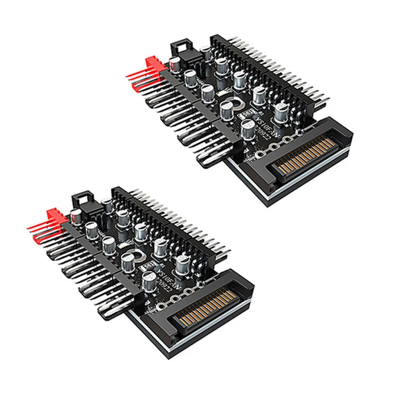 Motherboard 1 to 10pin fan 4 Pin PWM Cooler Fan HUB Splitter Extension 12V Power Supply Socket PC Speed Controller Adapter