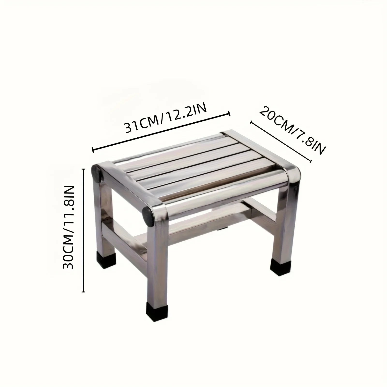 Multi-Functional Stainless Steel Square Stool - Waterproof Anti-slip Thick And Durable Suitable For Indoor and Outdoor Use.