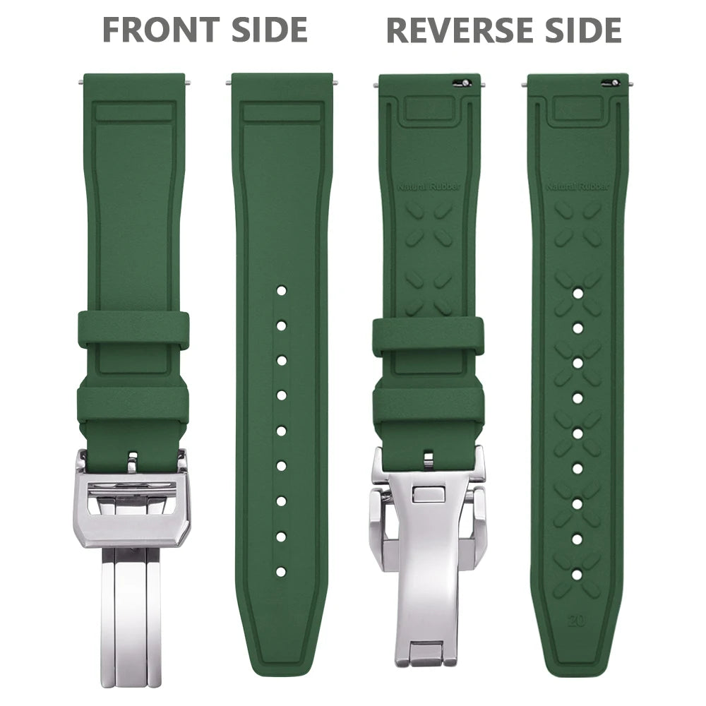 FKM Rubber Strap for IWC Big Pilot Mark Portugieser TOP GUN 20mm21mm 22mm Quick Release Strap Diving Sport Butterfly Buckle Band