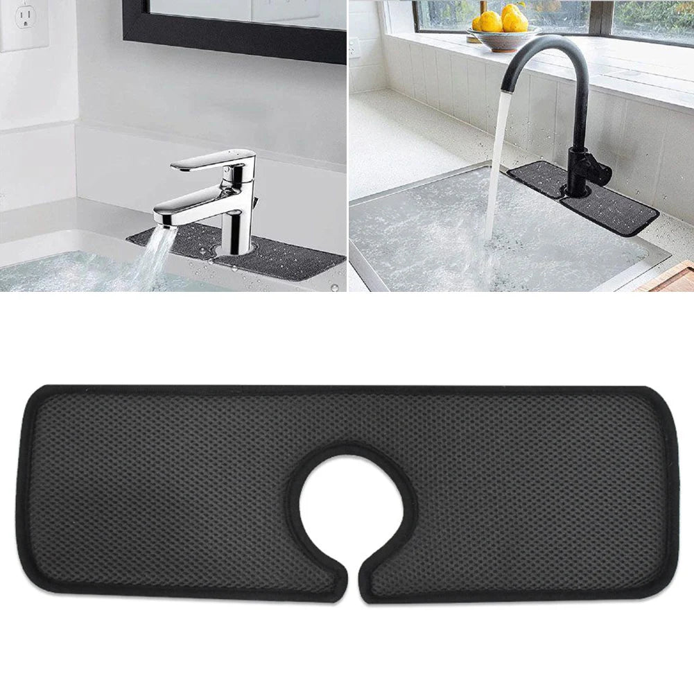 Faucet Absorption Mat Kitchen Faucets Absorbent Pad Sink Splash Guard Microfiber Faucet Splash Catcher
