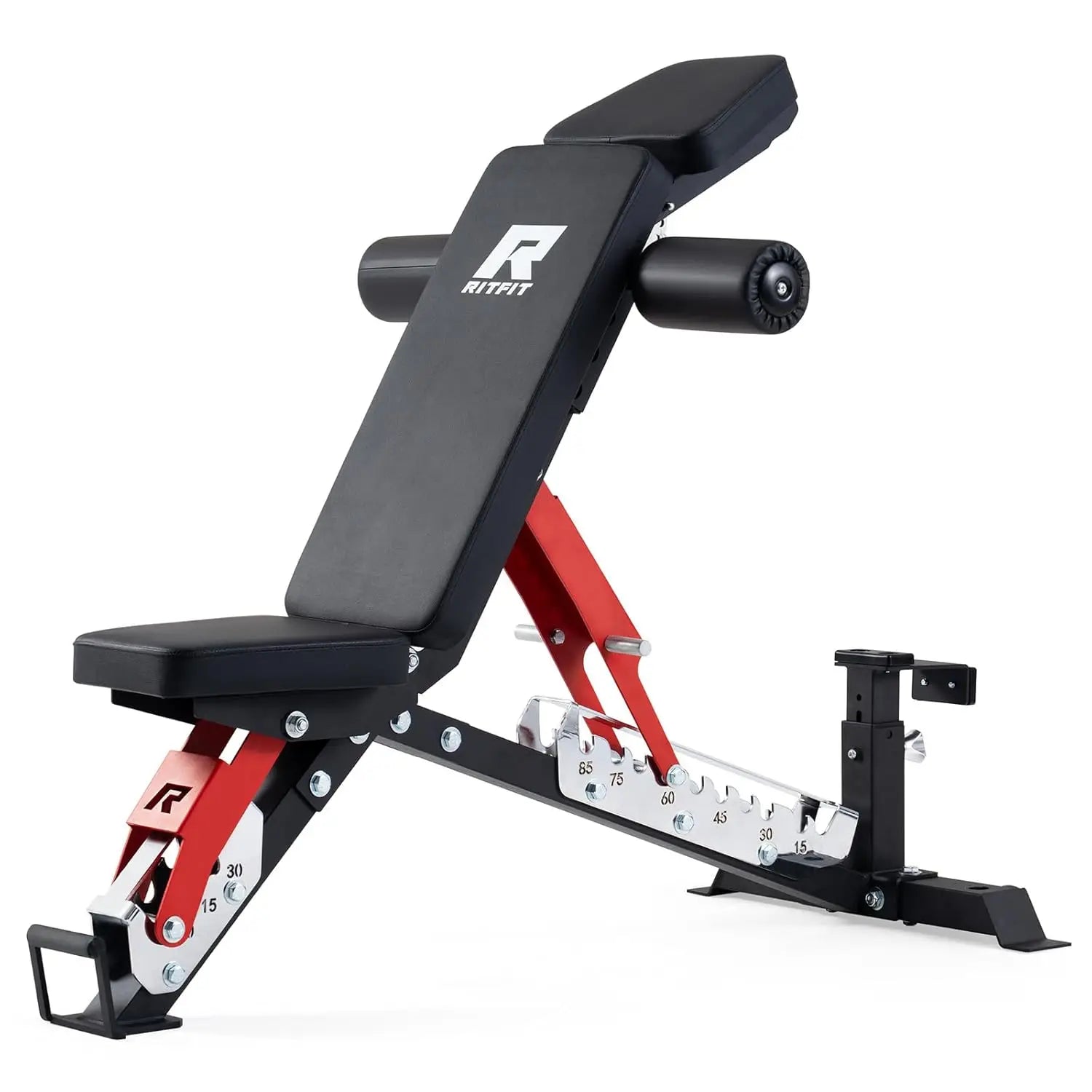 3-Section Adjustable Weight Bench, 1600LBS Capacity Workout Bench for Home Gym, 21 Levels Incline Decline Bench, Customized