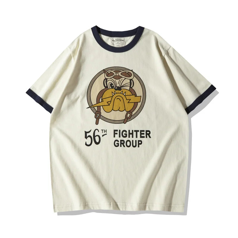 OKONKWO 250g Heavy duty Thick Short Sleeved T-shirt Military Air Force Shami Dog Pilot TEE Outdoor Trekking Hiking Combat Sports