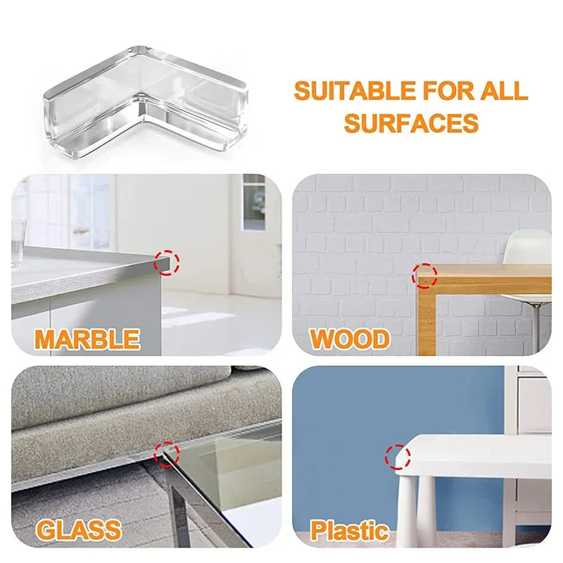 10PCS Transparent Anti Collision Angle PVC Pad Child Safety Corner Guard Baby Collision Proof Protector Table Corner