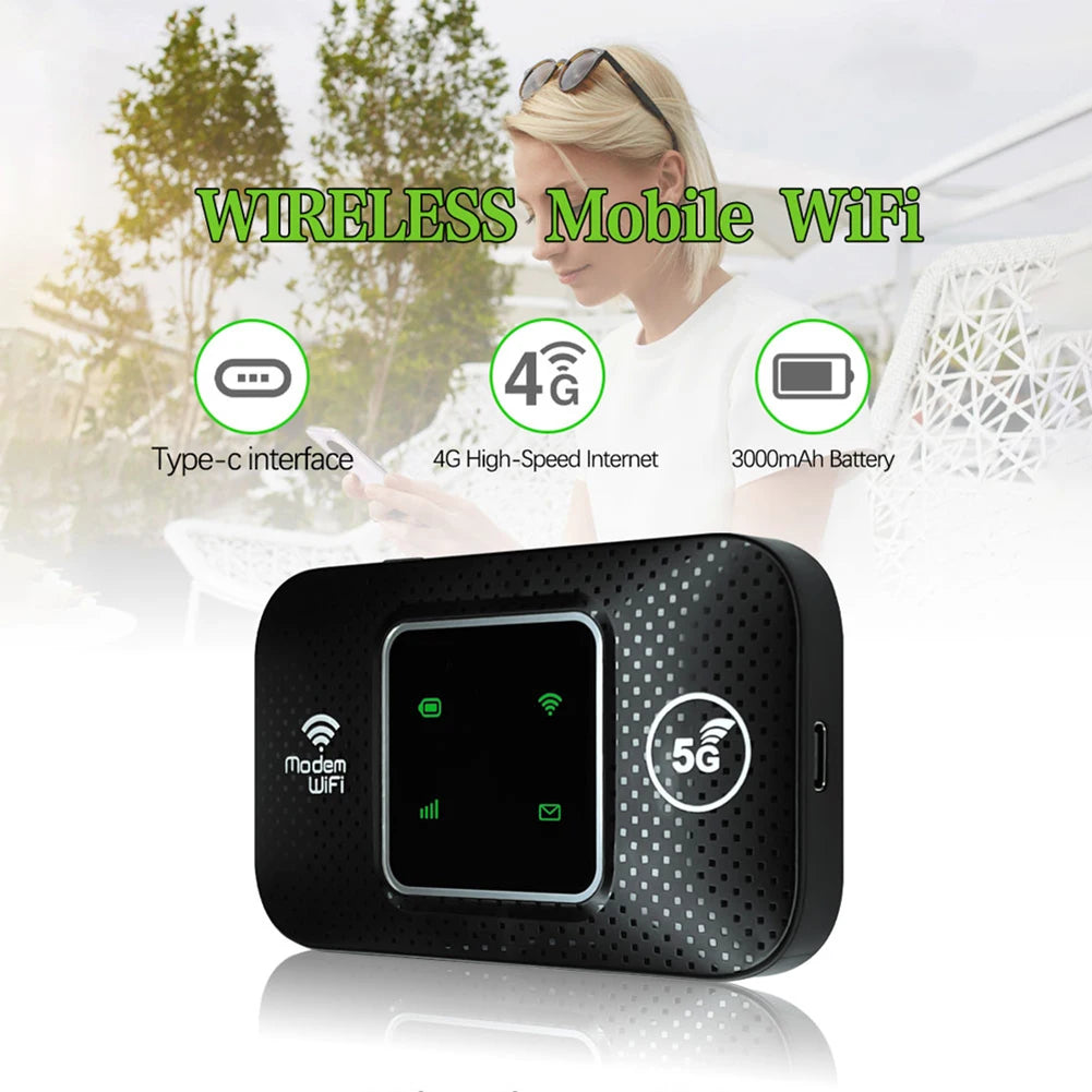 4G Lte WIFI Router Mobile WiFi Router 150Mbps Sim Card Slot 3650mAh for Car 4G Wireless Router for SIM Card Plug & Play