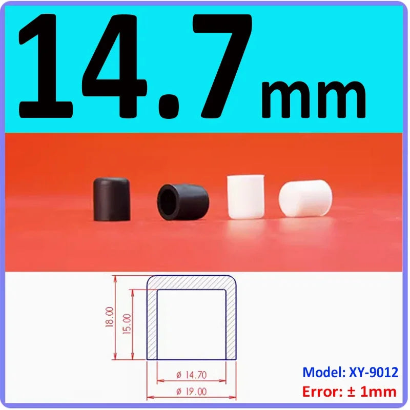  White Silicone rubber cover round steel pipe sleeve end protective cap anti-collision and high temperature resistant 3~68.5mm
