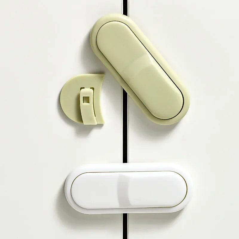Children's Drawer Safety Lock Cabinet Door Protection Latch Baby Anti Pinch Hand Invisible Lock Opposite Door Wardrobe Locks