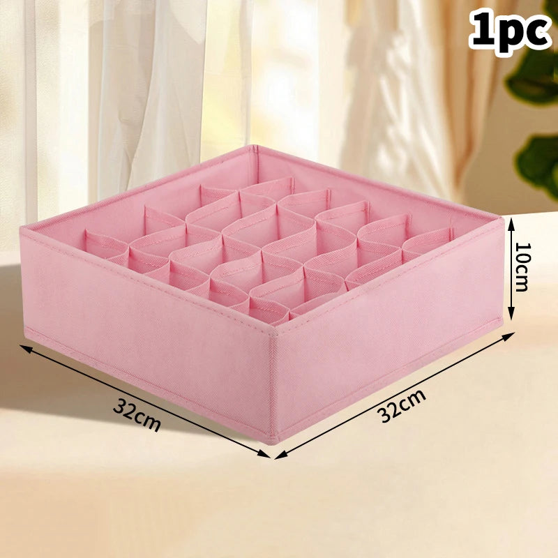 〔White〕Drawer Underwear Socks Bra Storage Box Clothes Storage Organizer Underwear Bag Wardrobe Box Cabinet Drawer Organizer