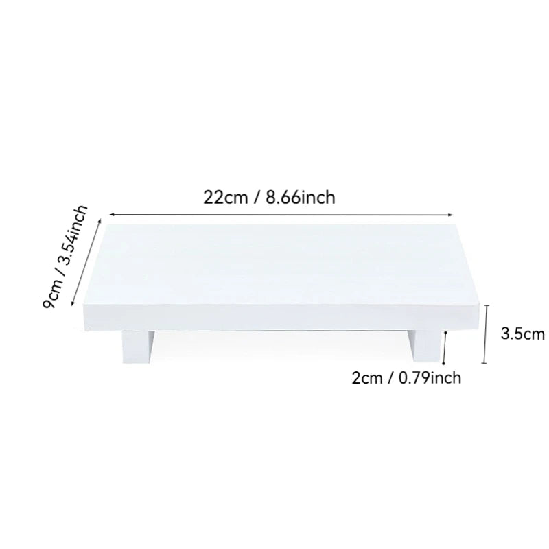 New Fashionable Wooden Bathroom Soap Tray Storage Rack Retro Candle Tray Decorative Ornament Plant Vase Tray Wooden Base Tray