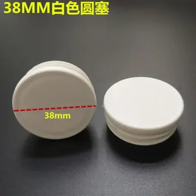 10pcs White square plastic pipe plug round cap tube end inner plug Furniture Leg Blanking hole dust cover Feet Protector  ﻿
