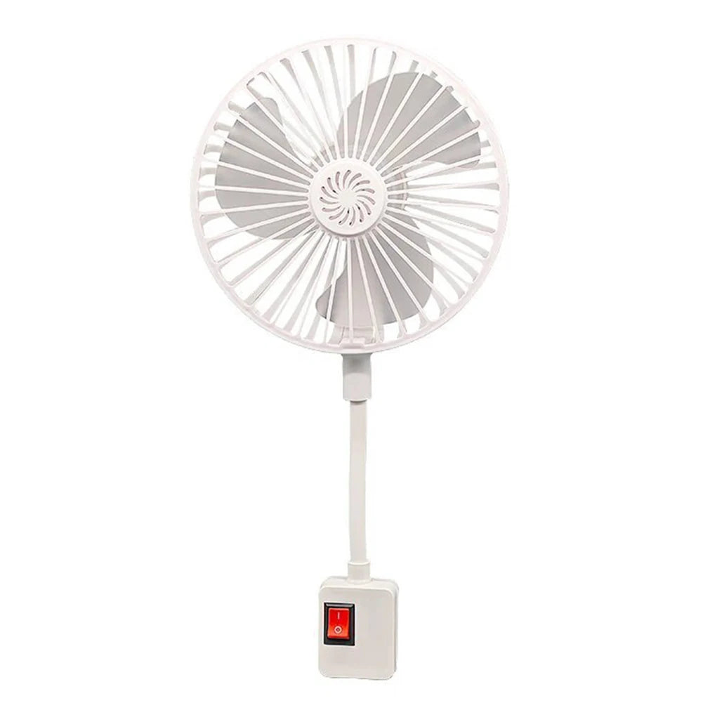 US Plug Outdoor Camping Fan Mini Fans Bendable Neck Space-SavingWith Cooling Fan Ventilation and Heat Dissipation