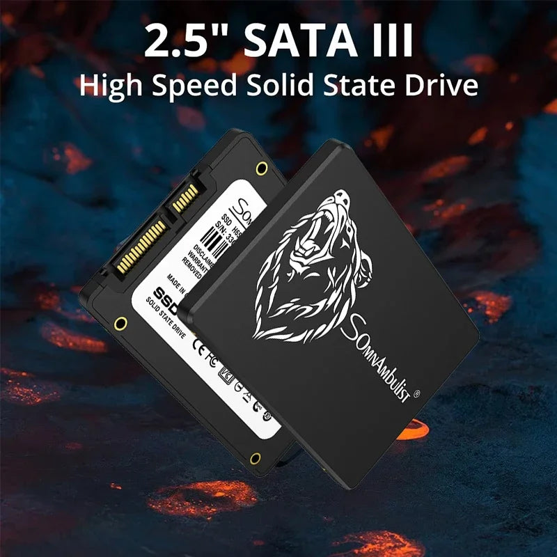 Reliable Internal 2.5'' SATA3 SomnAmbulist SSD 128GB/240GB/512GB/1TB/2TB for PC Laptop