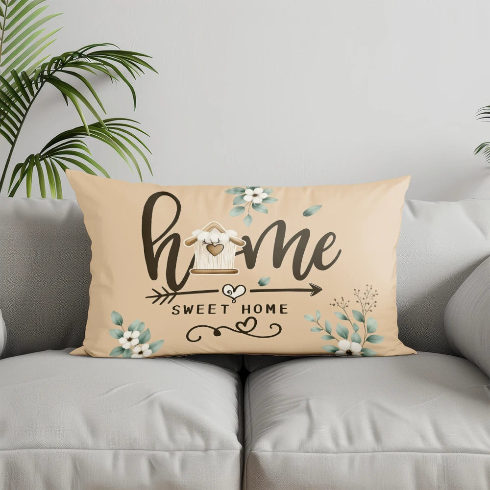 Home Decor Blends Our Home Floral Throw Pillow Suitable For Sofa Bedroom Car Pillow Cover Cushion Rectangular Back Cushion