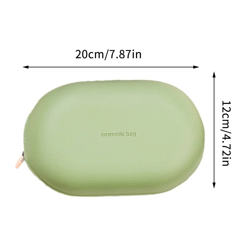 Portable Large Capacity Silicone Cosmetic Bag Waterproof Soft Moisture-proof Storage Wash Bag For Home Travel