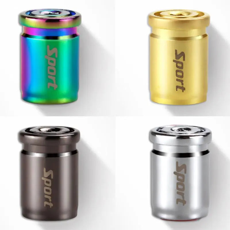 4x Titanium Anti-theft Car Tire Valve Cap Aluminum Sport Exterior Auto Air Caps