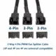 TEUCER 4-pin 1 to 4 Way PWM Fan Splitter Cable Cooled 1 to 2/3/4 Way Tap Sleeve Extension Braided Cable Extension fan connector