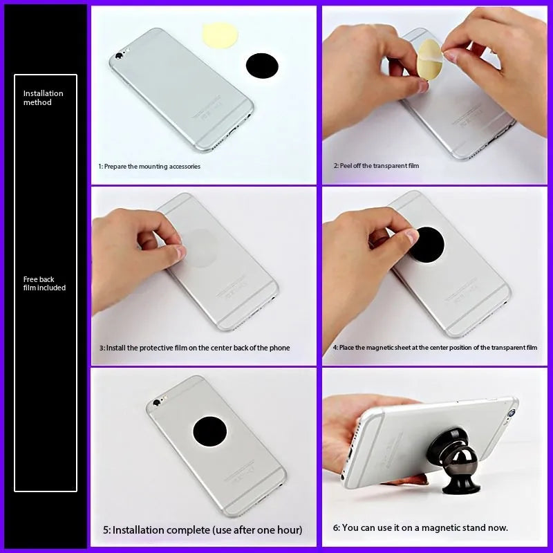5pcs/10pcs/20pcs Lot Metal Plate Disk Iron Sheet For Magnet Mobile Phone Holder Iron Plate For Magnetic Car Phone Stand Holders