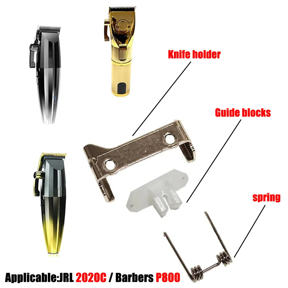 Knife Holders Compatible with JRL 2020C Professional Hair Clippers, Springs, Guide Blocks, P800 Swing Head Trimmer Accessories