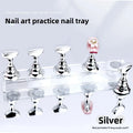 5pcs Nail Holder False Nail Tip Practice Stand Crystal Base Magnetic Holder Nail Art Display For Art Salon DIY & Practice Tools