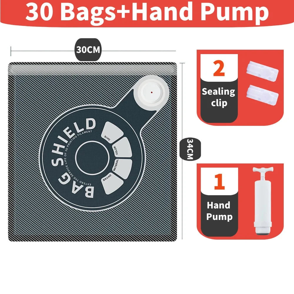 2.0 Upgraded Filament Storage Bag PLA ABS PETG Vacuum Bag Dryer Filament Safekeep Humidity Resistant Strong seal 3D Printer Part
