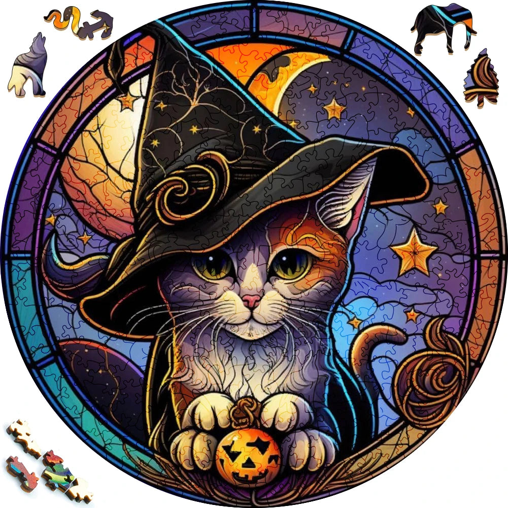 Wooden Puzzle Mandala Animal Jigsaw Puzzles For Kids Surprise Toys Creative Games Round Shaped Wood Puzzle With Educational game