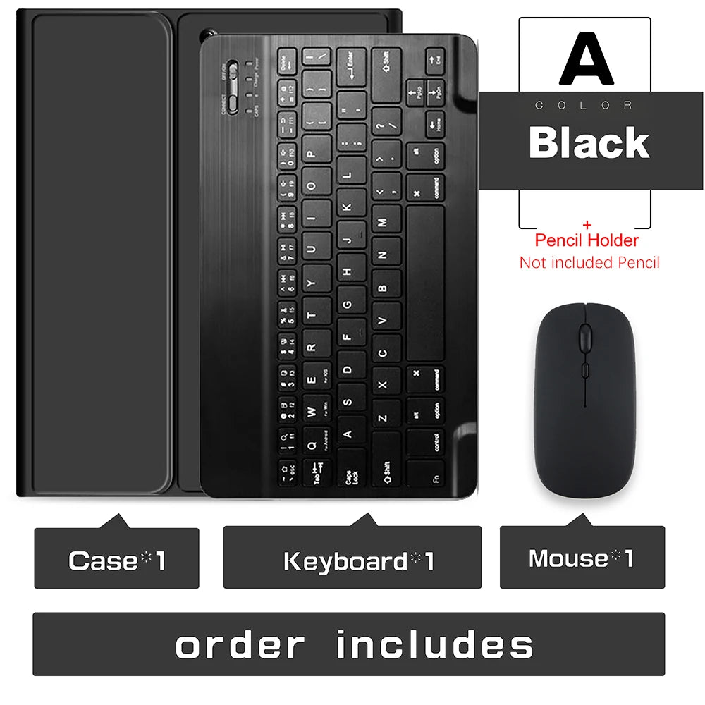 Keyboard Wireless Mouse Magic For iPad Pro 13 11 Case M5 M4 2026 M3 Air 13 11 5 4 10.2 9 8 7 Generation Case Bluetooth Keyboard