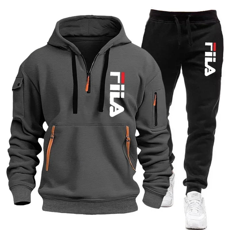 Men's hoodie set, a two-piece set of comfortable and fashionable top and casual sport pants