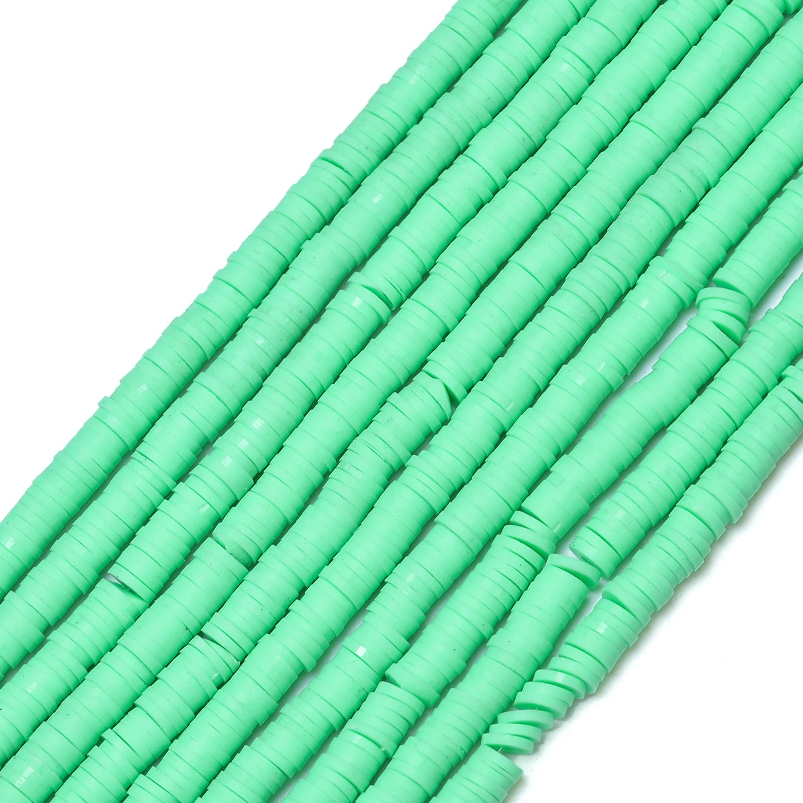 350pcs 6mm Flat Round Polymer Clay Beads Loose Spacer Beads for Jewelry Making DIY Needlework Bracelet Necklace Earrings
