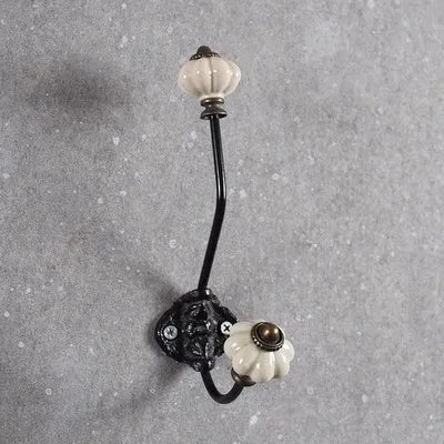 Ceramic Pumpkin Wall Mounted Coat Hooks Various Colors Home Decorative Hooks for Hanging Clothes Bags Towel Hangers Curtain Rack
