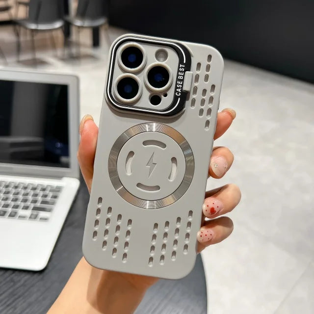 For Luxury Silicone Bumper Magsafe Magnetic Holder Phone Case For iPhone 11 12 13 14 15 Plus 17air Protector On 16 Pro Max Cover