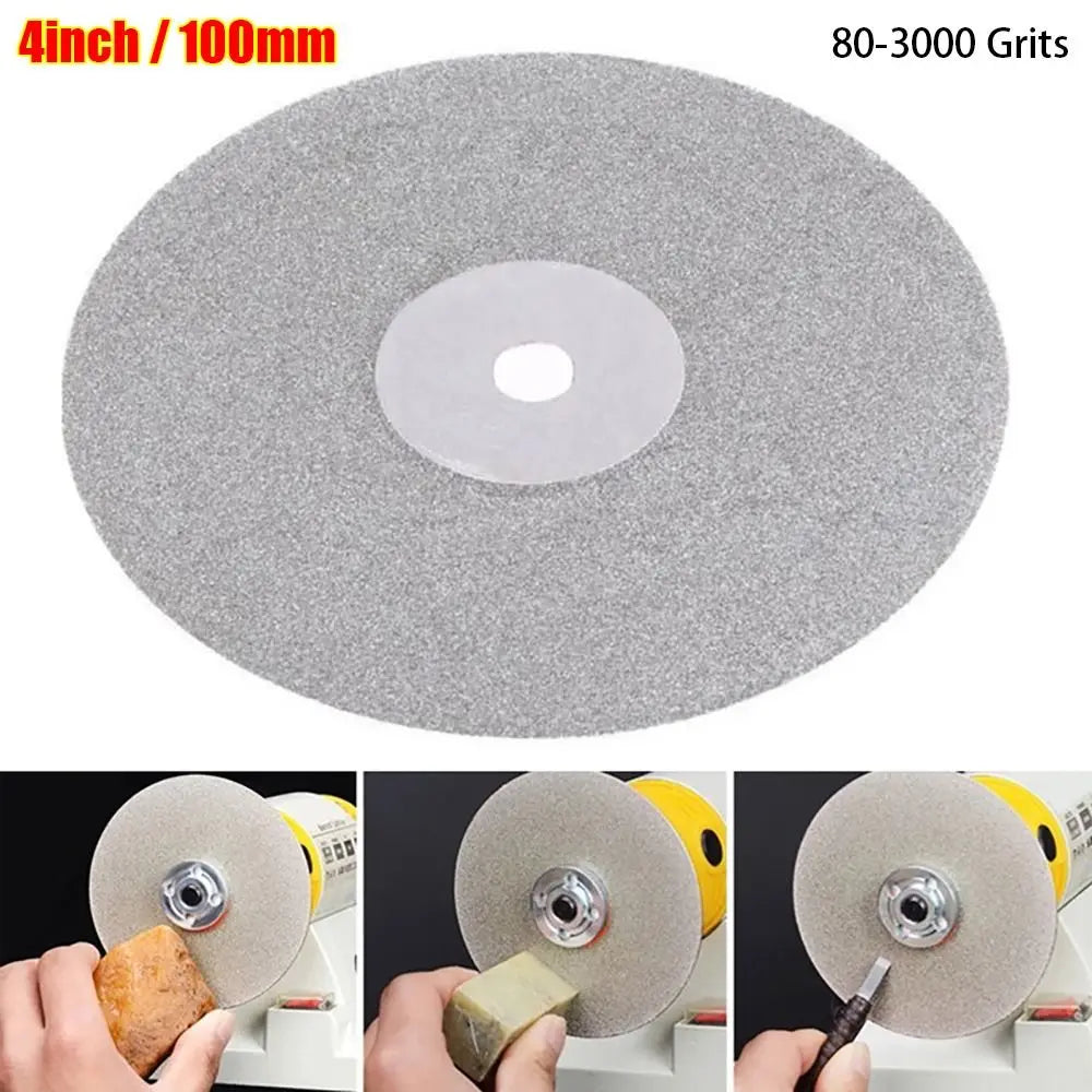 1Pcs Diamond Coated Diamond Grinding Disc 4inch 100mm 80-3000Grit Grinding Wheels Abrasive Disc Woodworking Tool