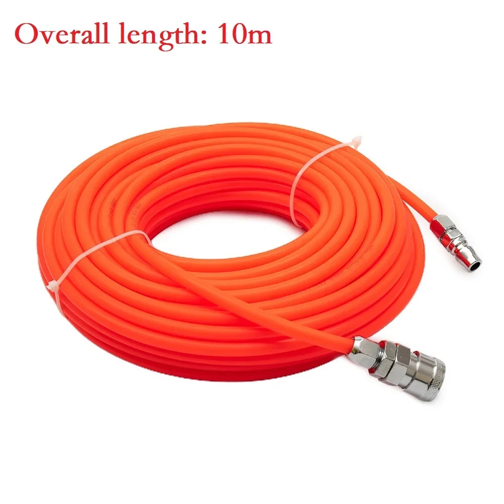 Heavy-Duty Pneumatic Straight Pipe Air Compressor Hose with Quick Connector – Ideal for Tools, Garden Gear & More