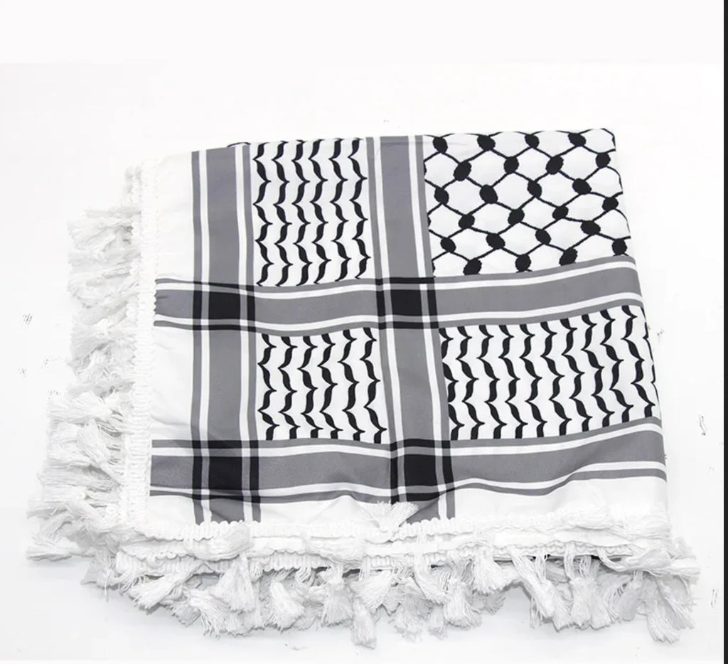 New Outdoor Arab Keffiyeh Shemagh Scarf Cotton Winter Shawl Neck Warmer Cover Head Wrap Windproof Hiking Camping Scarf Men Women