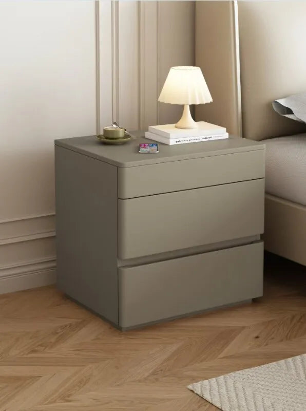 Cream Nordic Bedside Table With Secret Compartment Safe Modern Minimalist Nightstands Rustic Glamour Table De Chevet Furnitures