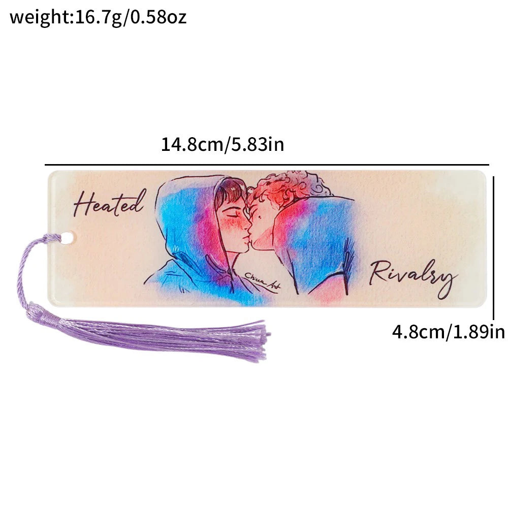 Heated Rivalry "themed fan acrylic bookmarks 1pc/4pcs - ice hockey CP elements+novel copy reading tags, sports BL readers