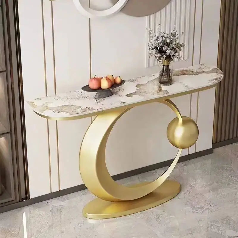 Luxury Modern Console Nordic Table Midcentry Center Lobby Console Table Hallway Entrance Wohnzimmer Tisch Living Room Furniture