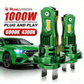 1000W 1:1 H7 LED CANBUS Light H1 H4 H11 9005 9006 7535 CSP Chip Plug&Play Wireless Mini Car Headlight with Fan 6000K 4300K 12V