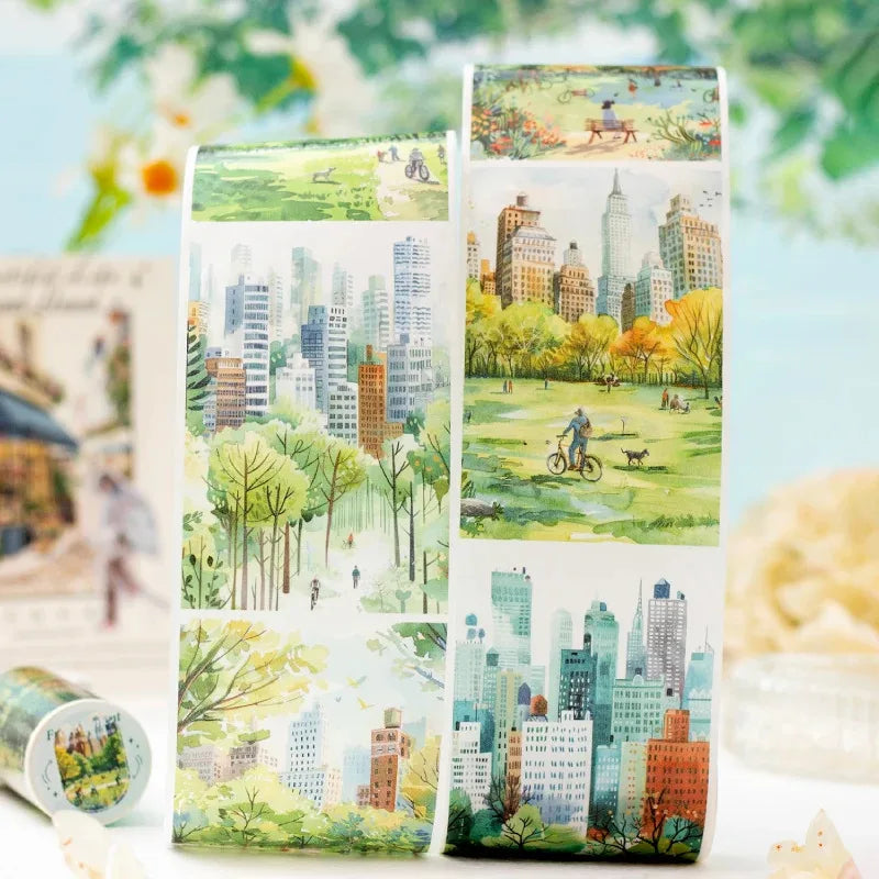 Journal GO 8X200cm Multiple Scene Tearable Washi Tape DIY Scrapbooking Collage Junk Journal Background Decoration Masking Tape