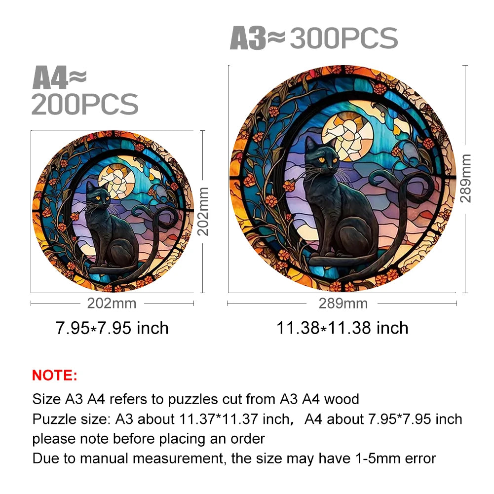 Wooden Puzzle Mandala Animal Jigsaw Puzzles For Kids Surprise Toys Creative Games Round Shaped Wood Puzzle With Educational game