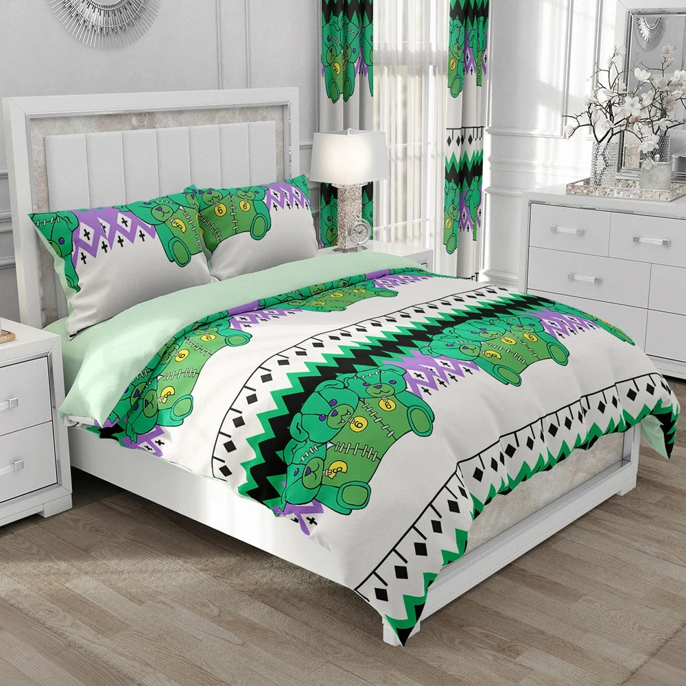 Nordic Linen Bedding set Duvet cover set King/Euro/240x220 size Bed Set Blanket/Quilt Covers for home Bedclothes bird