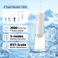 2026 Upgraded Household Oral Irrigator - High-Pressure Flushing Water Flow, IPX7 Waterproof 5-Speed Portable Interdental Cleaner