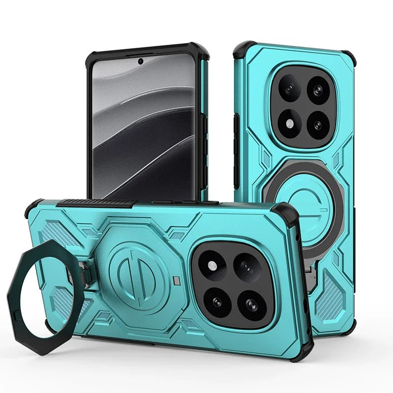 Case For Redmi Note 15 14 Pro Plus 5G Xiaomi 15T Pro MagSafe Stand Magnetic Holder Protection Stands Kickstand Protective Cover