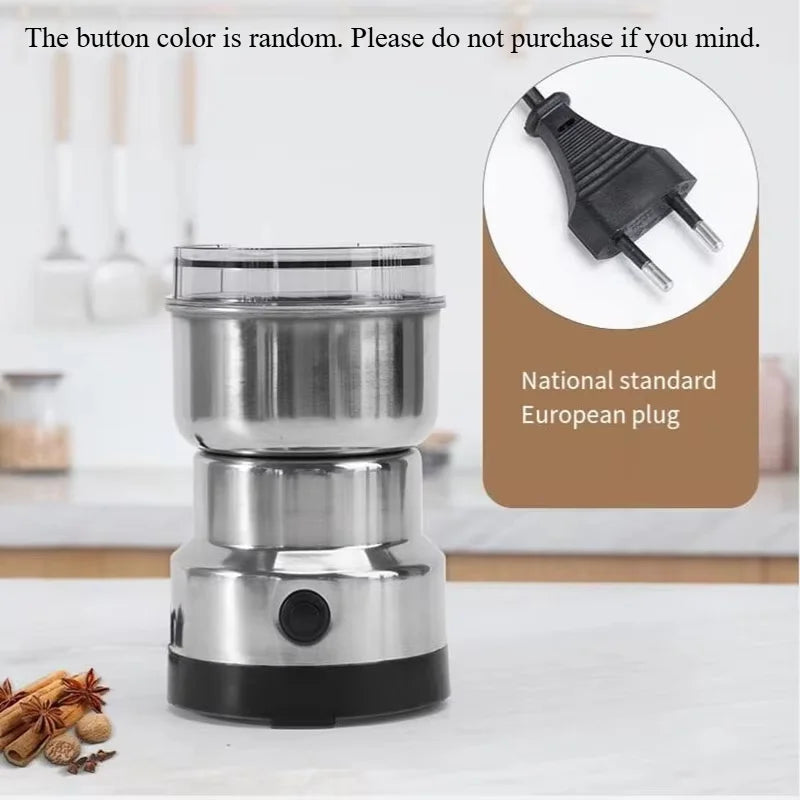 Mini Electric Grinder 300ml Ultrafine Pulverizer for Baby Food Coffee Spice Pepper Grain Mill with 2/4 Blades Household Use