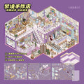 Kawaii  Handmade Shop 3D record store Landscape Sticker  DIY Pocket Cabin Scene festival gift